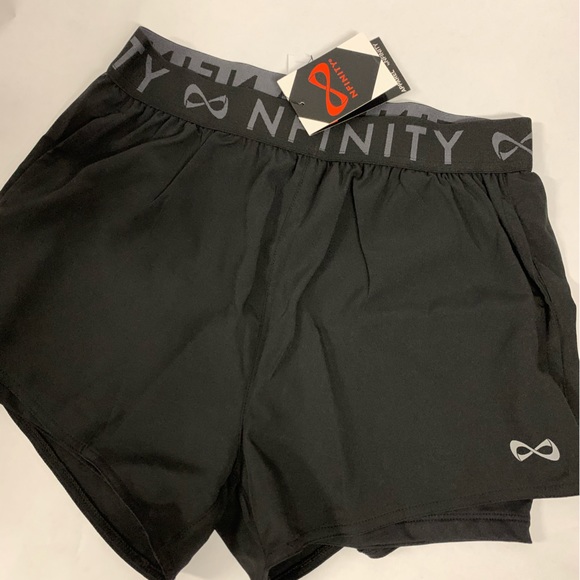 NEW NFINITY LINED ACTIVE WOMENS SHORTS MULTIPLE SIZES - Picture 2 of 4